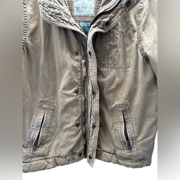 American Eagle Outfitters Flannel Lined Military Utility Cargo Jacket Size XL - Picture 8 of 15